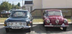 Two Tatra cars outside the Bata Heritage Centre - 25 July 2015