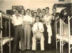 Richard and fellow trainees, 1936. Eric Purkiss, seated and Richard on left.